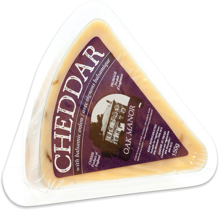 Packaging For Oak Manor Cheddar & Balsamic Onion - Wensleydale Ost - Osuma.dk (712x684), Png Download