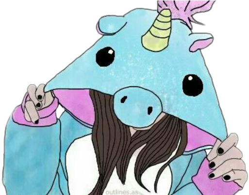 Unicorn Girl (1024x1024), Png Download