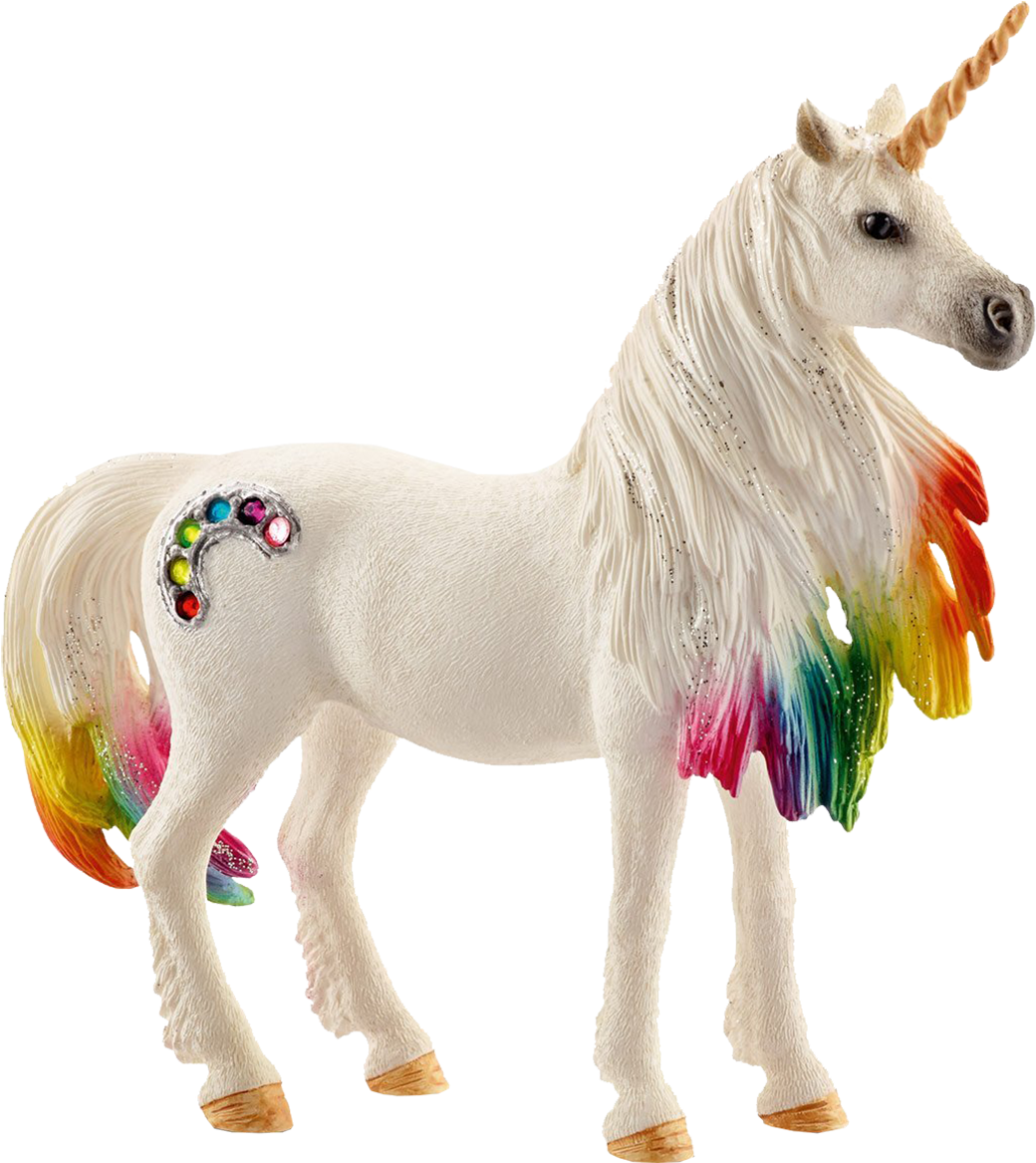 Transparent Unicorn - Rainbow Unicorn, Mare (schleich 70524) (1235x1212), Png Download
