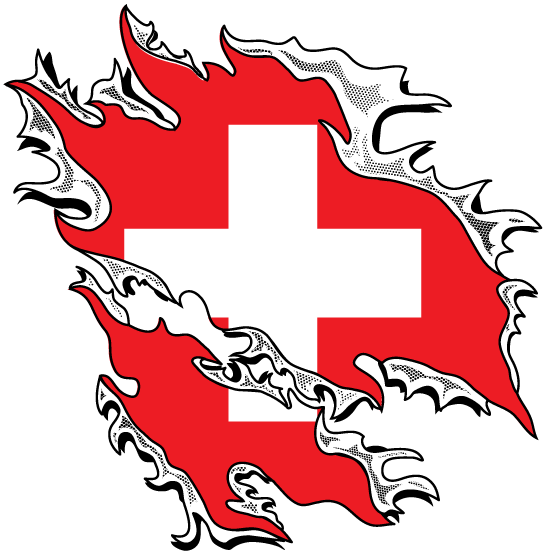 Switzerland Flag Rip Out T-shirt - Junior S Tank Top (782x659), Png Download