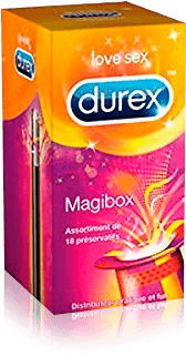 Durex Magibox Condoms - Magibox 18 Préservatifs Durex (500x500), Png Download