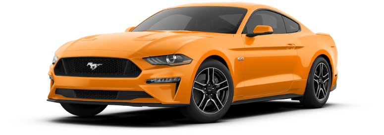 Finance For Your Ford - Ford Mustang 2018 Orange (774x387), Png Download