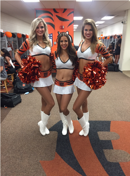 Former Fpc Cheerleader Dances Her Way Onto Nfl Cheerleading - Jaclyn Deaugustino Bengals (870x580), Png Download