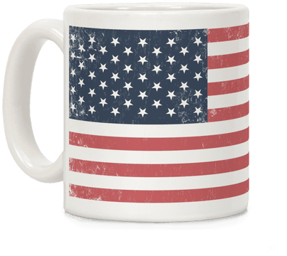 Distressed American Flag Mug Coffee Mug - American Flag (484x484), Png Download