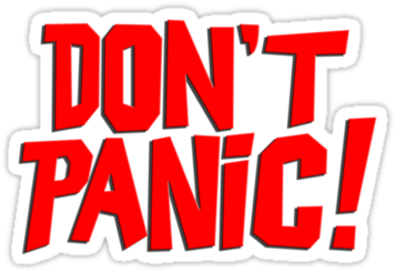 Don't Panic - Sticker Don T Panic (375x360), Png Download