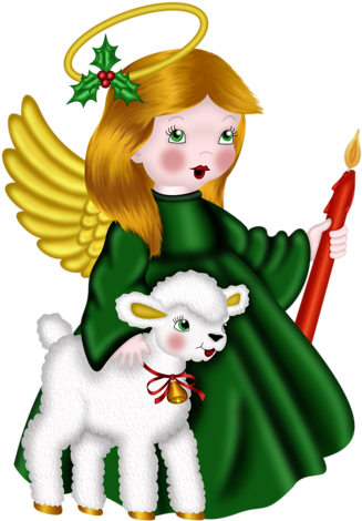 Descarga Estas Imagenes Png De Angeles Navideños, Para - Angeles Navideños (355x500), Png Download