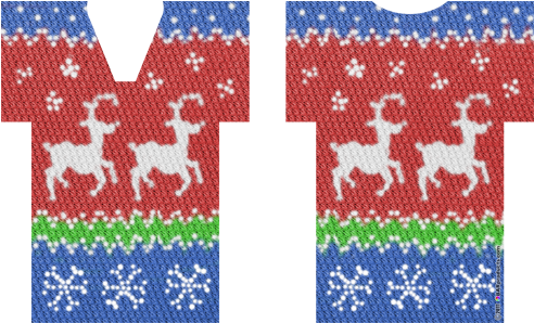 Ugly Sweater Bottle Cooler - T-shirt Bottle Cooler (500x500), Png Download