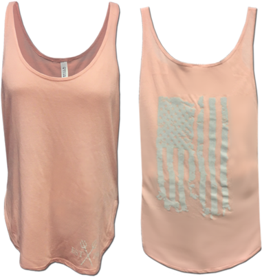 Ladies Flowy Tank With Distressed American Flag - Flag Of The United States (480x480), Png Download