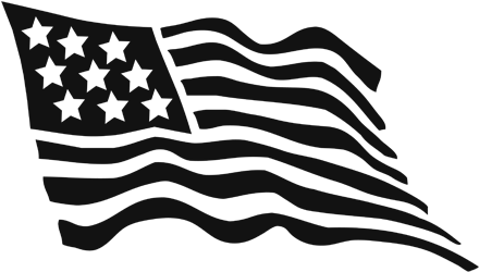 Source - Transparent - Clipartof - Com - Report - Black - American Flag (440x440), Png Download