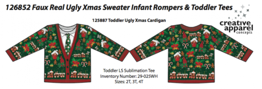 Ugly Christmas Jumper Costume Creative Apparel - Longsleeve Shirt: Long Sleeve: Ugly Cardigan Costume (900x1140), Png Download