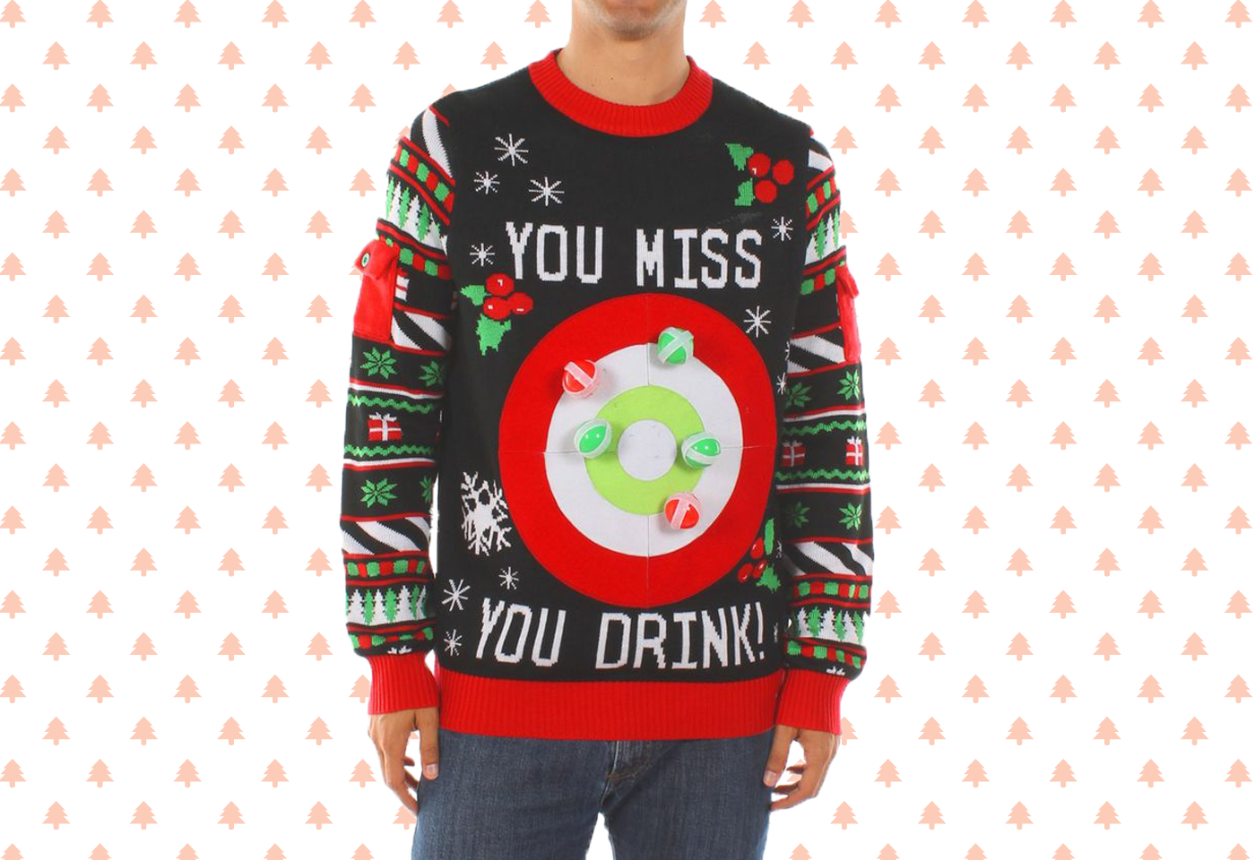 Human Target, Christmas, Ugly Sweater, Ugly Christmas - Ugly Christmas Sweater (1400x960), Png Download