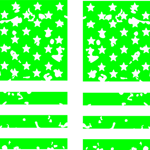 Simi-distressed American Flag Pair - Cross (500x500), Png Download