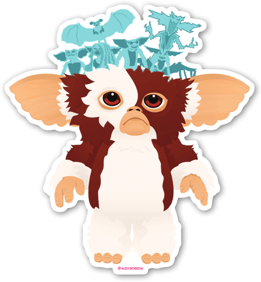 The New Batch Sticker - Gremlins 2 The New Batch 1990 Poster (555x600), Png Download