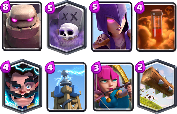 Golem And Graveyard Deck Arena - Electro (600x386), Png Download