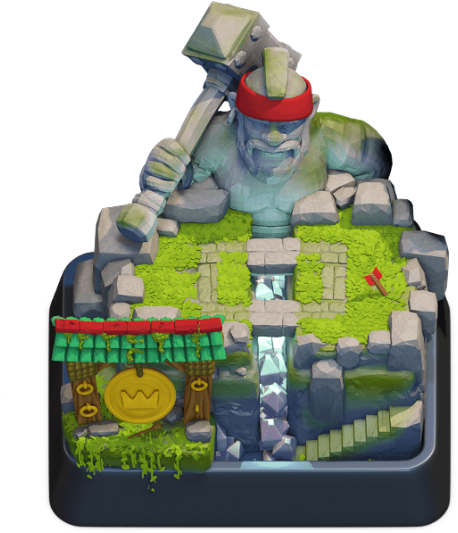 Arena 10 - Hog Mountain - Arenas De Clash Royale (500x550), Png Download