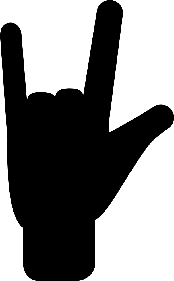 Png File - Hand Sign Svg (606x980), Png Download