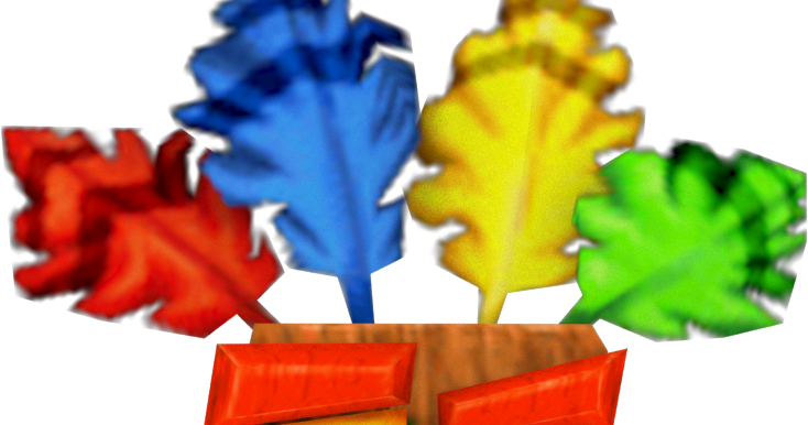 Crash Bandicoot Aku Aku (734x386), Png Download