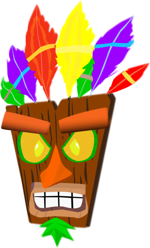 Most Popular Tags For - Crash Bandicoot Mask Png (500x827), Png Download