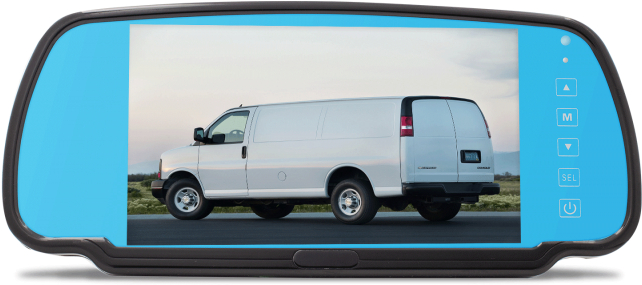 7" Color, Anti-glare Lcd Combo Rearview Mirror / Monitor - Jpeg (800x718), Png Download