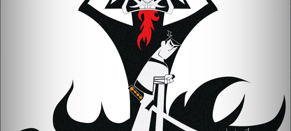 Main Characters Aku Aku Is The Shape Shifting Master - Samurai Jack (1132x509), Png Download