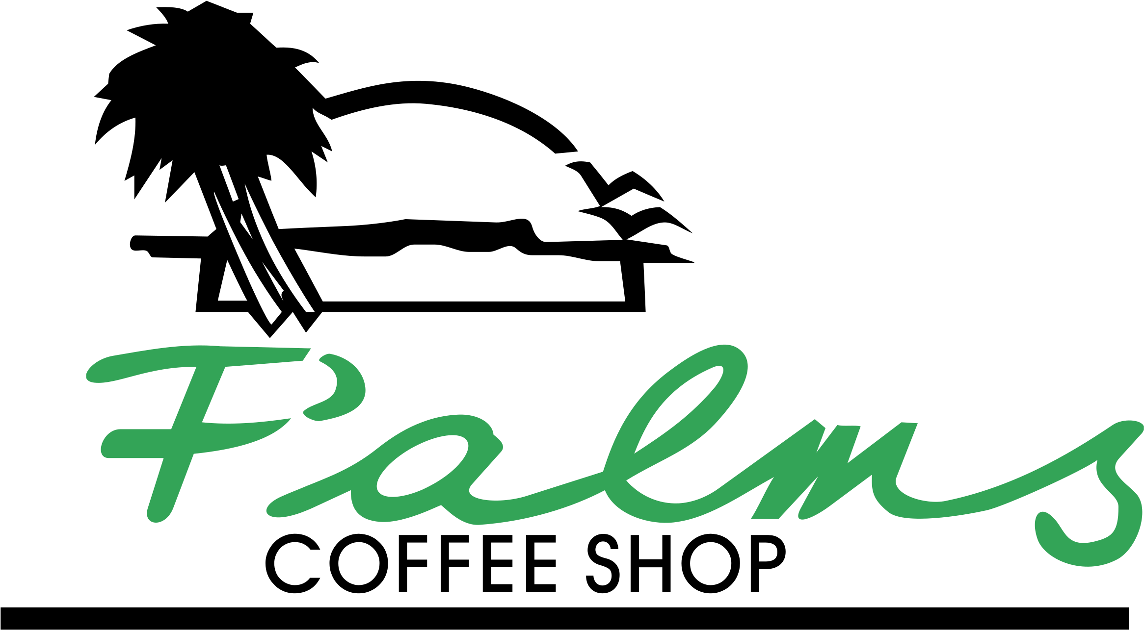 Palms Coffee Shop Logo Png Transparent - Coffee Shop Logo (2400x2400), Png Download