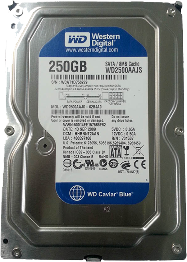 Wd 250gb Sata Hdd - Western Digital Wd6400aacs-00g8b1 Hard Drive 640gb (700x850), Png Download