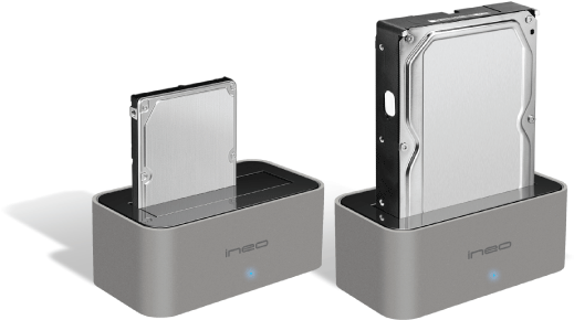 Ineo I Na320u Plus Usb 3 0 Hdd Docking Station Review - Dock Station Hdd Png (588x316), Png Download