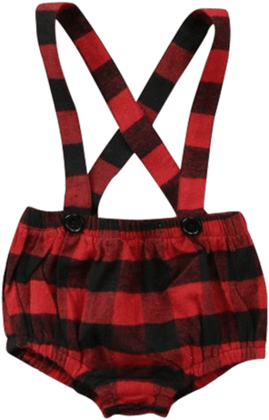 Petite Bello Playsuit 0-6 Months Plaid Suspender Playsuit - Suspenders (480x480), Png Download