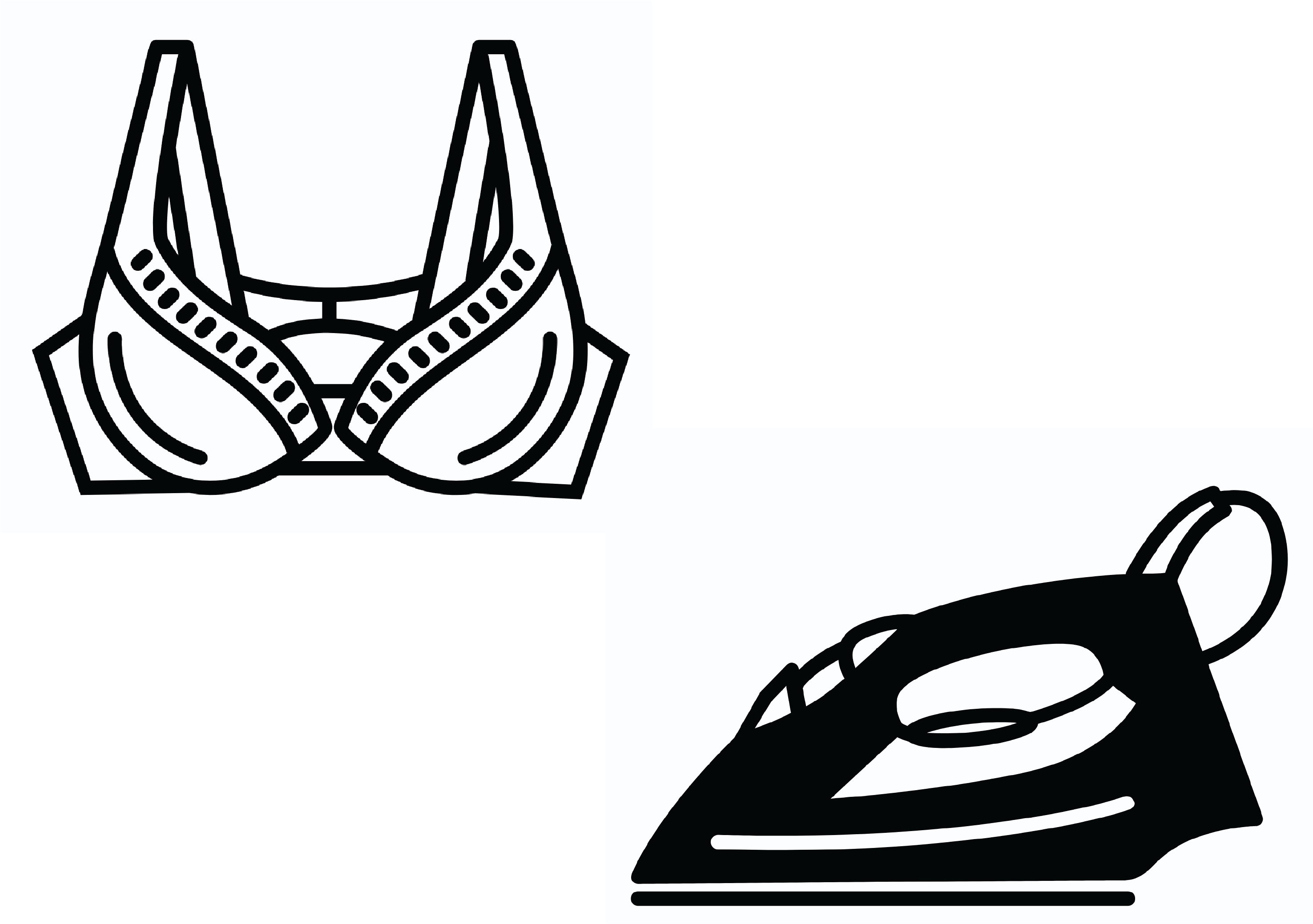 Combination Of The Icon “bra” And The Icon “iron” To - Shutterstock (3508x2481), Png Download