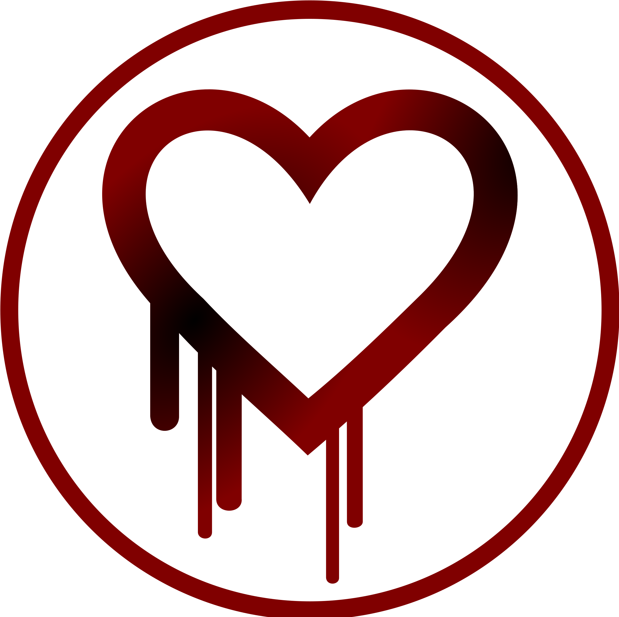 This Free Icons Png Design Of Simple Heart Bleed Sticker (2400x2400), Png Download