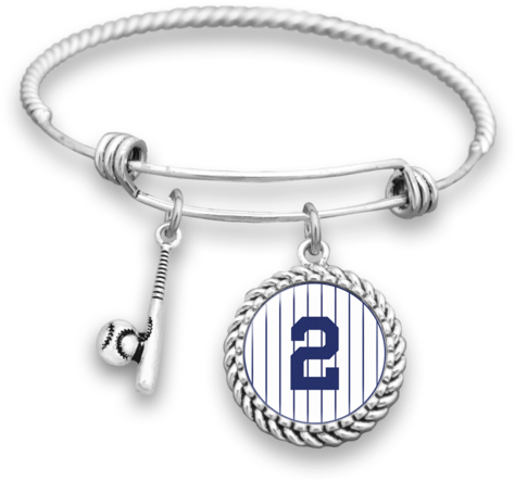 Derek Jeter Collection - New York Baseball #2 Charm Bracelet Derek Jeter Bracelet (480x480), Png Download