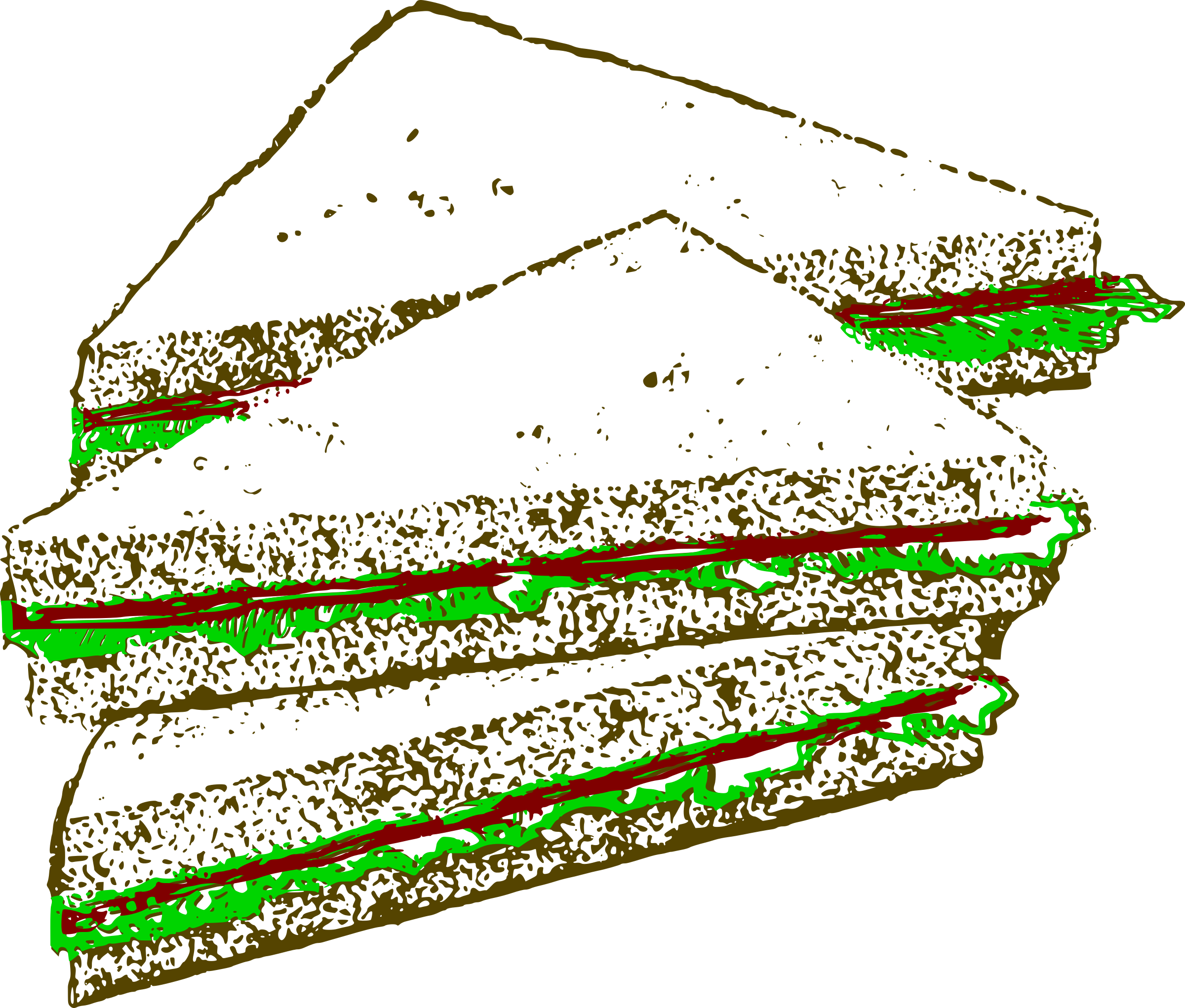 This Free Icons Png Design Of Three Sandwiches (2400x2042), Png Download