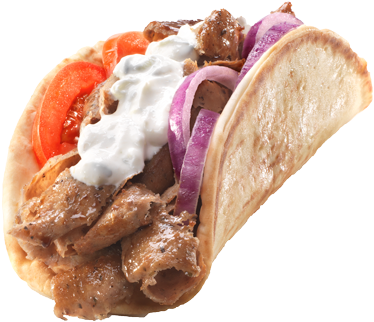 Gyro Sandwich - Apollo Burger Gyro (400x358), Png Download