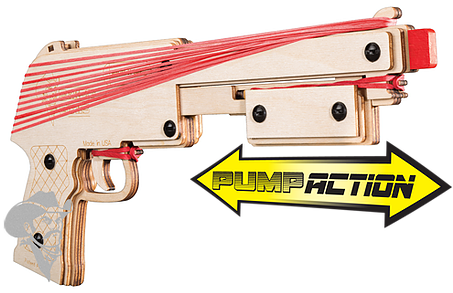 Rubber Band Gun By Bandit Guns - Sheriff Shotgun (560x373), Png Download