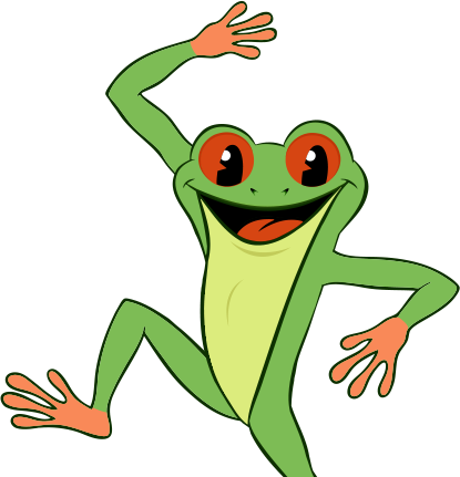 Find Us - Rainforest Cafe Cha Cha Frog (415x431), Png Download