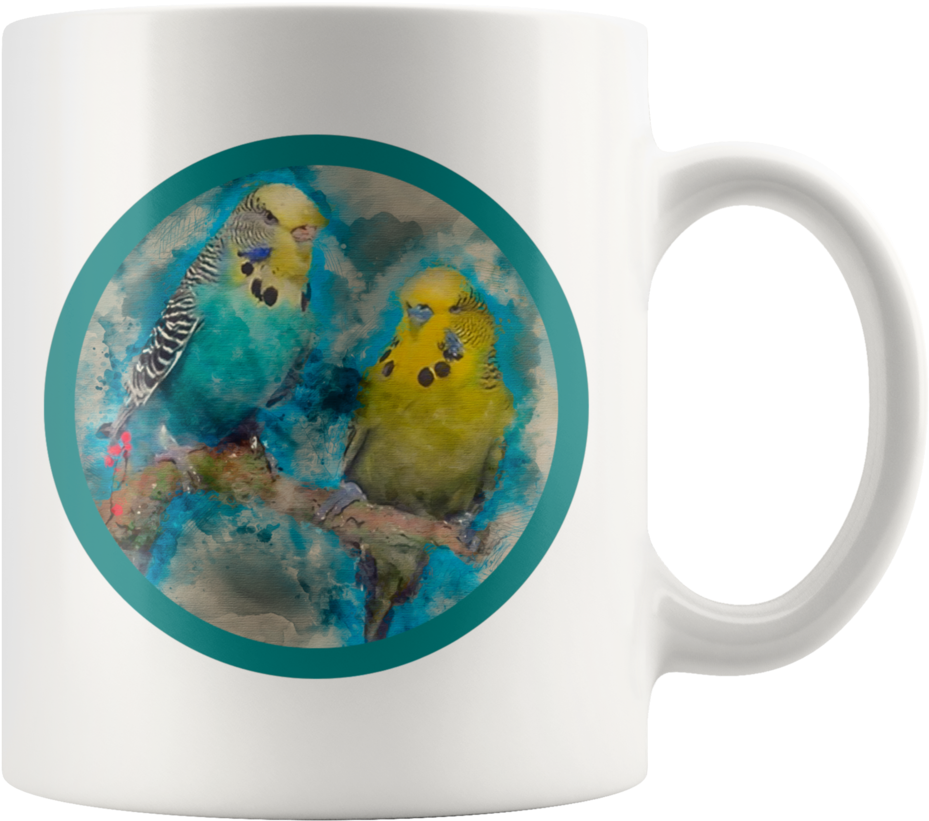 Budgerigar Mug Budgerigar Mug - Birds [book] (960x960), Png Download