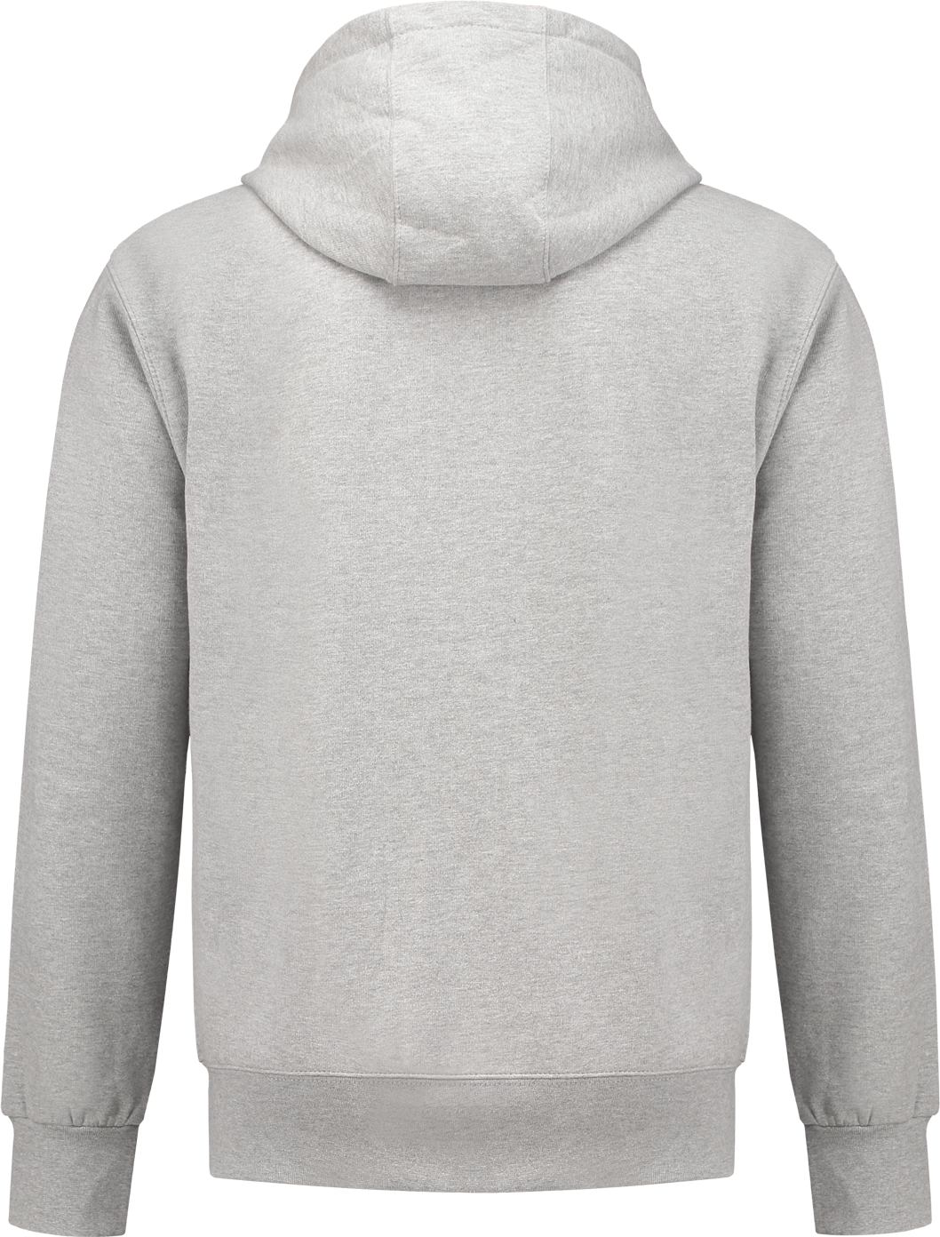 8642 Outfitters Hooded Sweatvest Uni Grey Melange - Light Grey Hoodie Back (1058x1392), Png Download