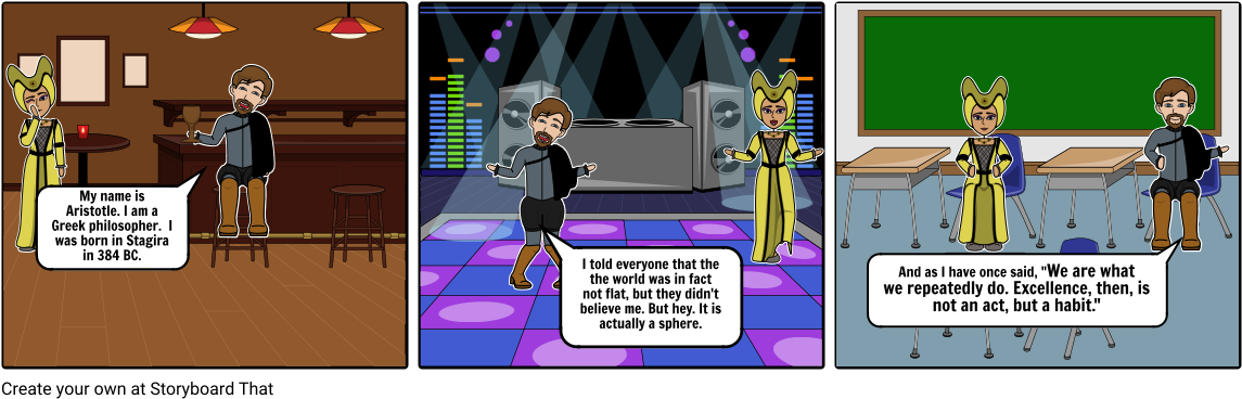 Aristotle - Cartoon (1164x385), Png Download