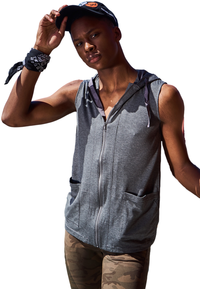 Talia Hooded Sport Vest Shirts Jordan Louis Rigit - Photo Shoot (687x1024), Png Download