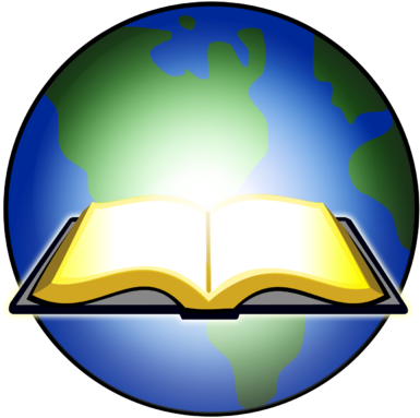 Open Bible Lights Up Globe - Open Bible Clipart Png (400x382), Png Download