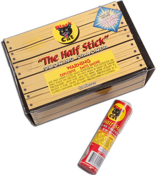 Half Stick Smoke Cracker - Smoke Bomb Stick (662x590), Png Download