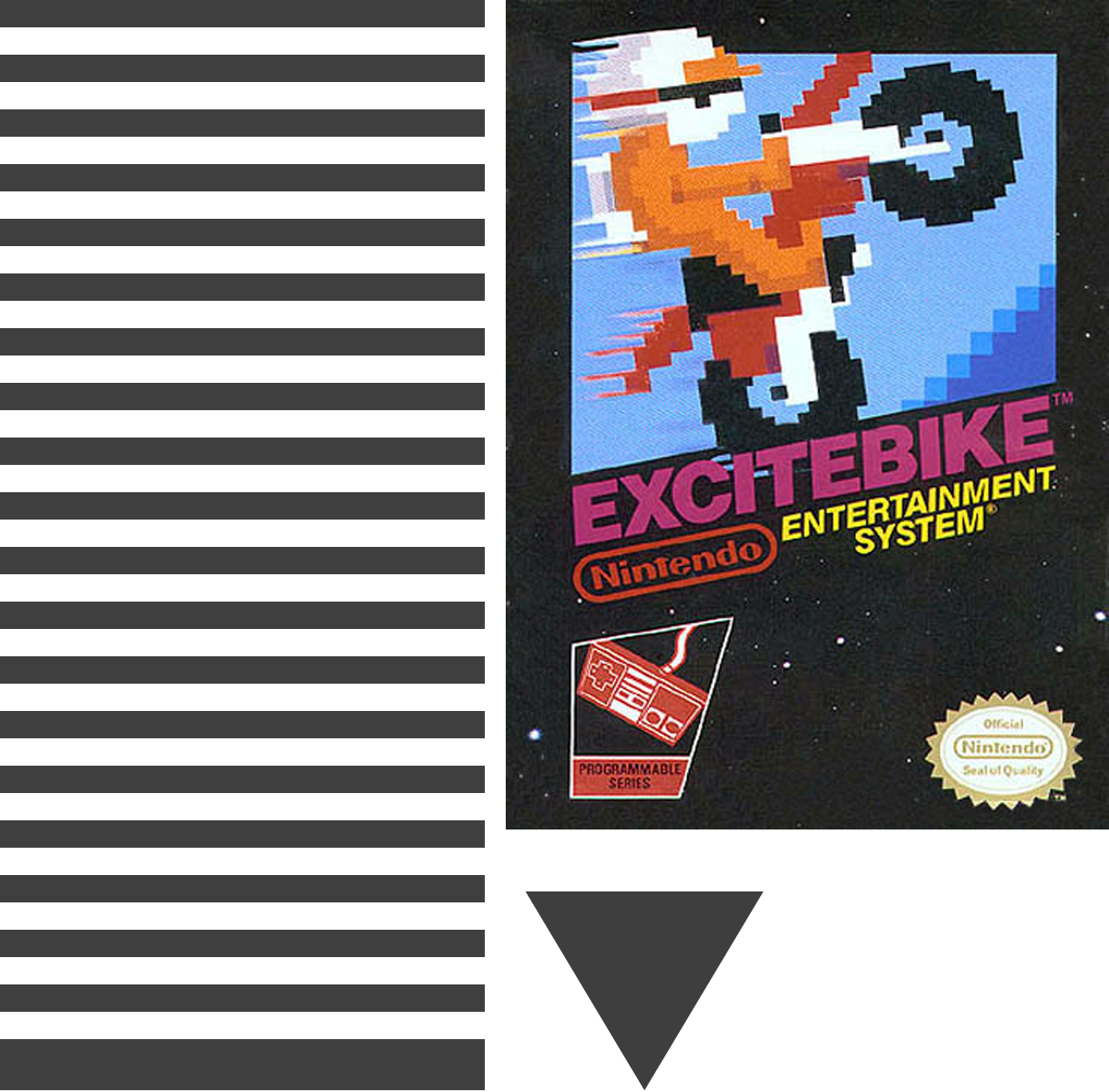 Excitebike Nintendo Nes Motorcross Motor Cycle Racing (1217x1198), Png Download