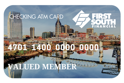 Nashville Debit Card With Daytime Skyline Design - First South Financial Credit Union (528x408), Png Download