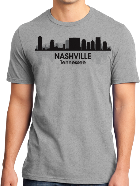 Unisex - Nashville Skyline Framed Tile (480x603), Png Download