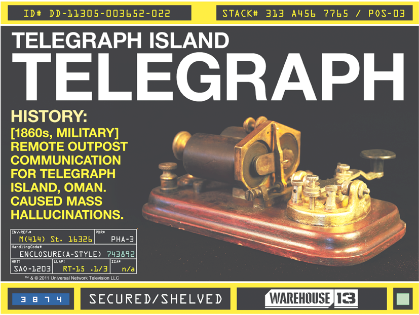 Warehouse 13 Telegraph Island Youth T Shirt - Longsleeve Shirt: Long Sleeve: Warehouse 13 - Telegraph (864x692), Png Download