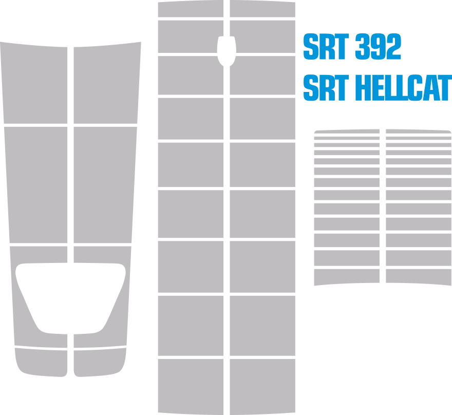 Dodge Challenger Blacktop '16 Rally Stripes Kit - Dodge Challenger (880x808), Png Download