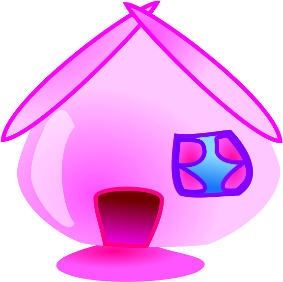 Pink Home 2 Png Clip Arts - Bubble House Clipart (600x600), Png Download