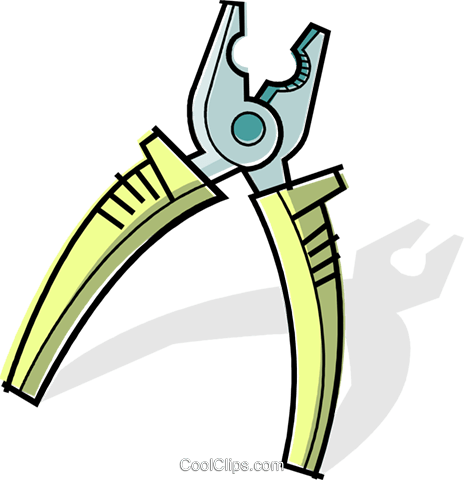 Wire Strippers Royalty Free Vector Clip Art Illustration - Wire Stripper Tool Clipart (464x480), Png Download