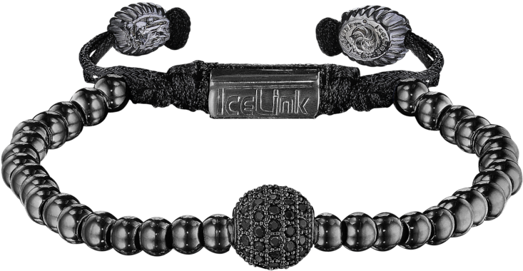 Black Globe Bead Bracelet - Bracelet (1500x1500), Png Download