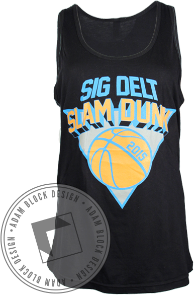 Sigma Delta Tau Slam Dunk Tank - Active Tank (464x585), Png Download